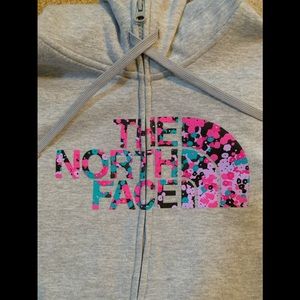 North Face/W LG/Flower Power Full ZIP Hoodie/Grey